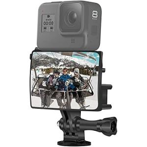 SZsic アクションカメラ アクセサリー Vlog セルフィー 自撮りミラー マウント gopro用 アクセサリー マイクアダ