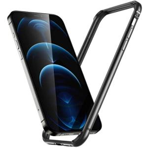 Smoony iPhone13 用 ケース / iPhone13 Pro 用 バンパー，アルミバンパー レンズ保護 耐衝撃 ストラップホール付き (ア