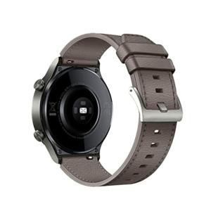 Comtax レザー時計バンドは HUAWEI Watch GT2 PROと互換性スマートウォッチ交換用ストラップ (グレー)