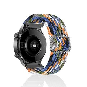 SeNool Xiaomi Watch S1 Active/Xiaomi Watch S1/ Xiaomi Mi Watch 対応 バンド 22MM 交換ベルト サイズ調節可能 編組バンド ナイロ