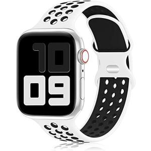 apple watch バンド スポーツバンド コンパチブル 交換ベルト 柔らかいシリコン素材 耐衝撃 防汗 apple watch series 7