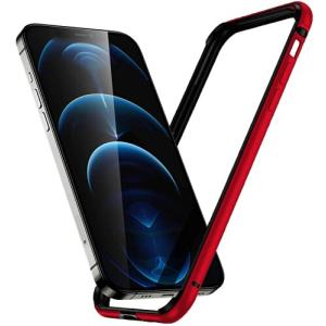 Smoony iPhone13 用 ケース / iPhone13 Pro 用 バンパー，アルミバンパー レンズ保護 耐衝撃 ストラップホール付き (ア