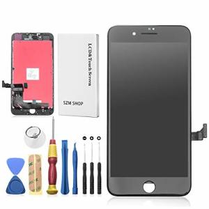 SZM iPhone8 plus 修理用 フロントパネル 液晶パネルセット フロントガラスデジタイザ タッチパネル 修理工具付き
