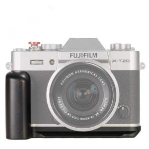 WEPOTO Fujifilm X-T10 X-T20 X-T30用ハンドグリップメタル黒檀木材 GP-XT20