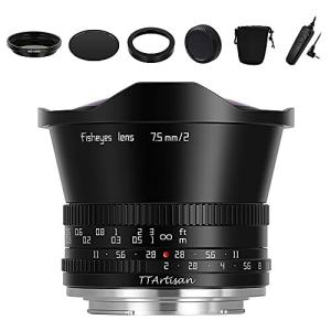 TTArtisan 7.5mm F2.0 魚眼レンズ 大口径APS-C 倍率 マニュアルフォーカス カメラレンズ for ソニー E マウント A5000 A510