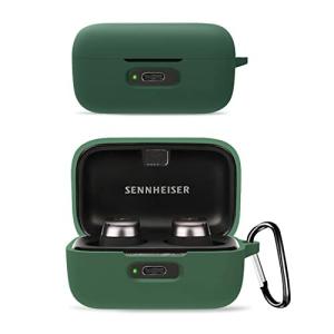 Sennheiser MOMENTUM True Wireless 3 用 ケース 全面保護カバー シリコンケース  カラビナ付き 耐衝撃 防水 防塵 装着