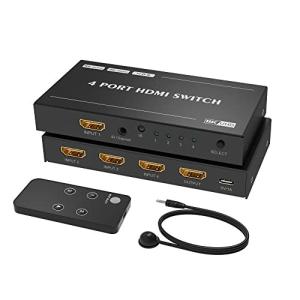 CABLEDECONN HDMI2.1分配器ウルトラHD 8K高速48GbpsHDR103D方向性スイッチHDMI 4ポート8K@60Hz 4K @ 120Hz HDCP2.3コンバーター（I