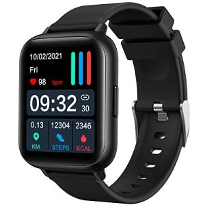 Parsonver スマートウォッチ 活動量計 腕時計 3D動態文字盤 Smart watch フィットネスウォッチ 12種類運動モード 着