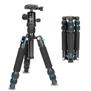 Koolehaoda ミニ三脚 カメラ三脚 アルミ合金 コンパクト旅行三脚 自由雲台付き 3段調整 最大63.5CM 荷重10kgデジタ