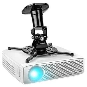 Duronic PB01XB プロジェクター天吊り金具 天井取付用 22cm幅 ブラケット ホルダー 耐荷重10kg 360度