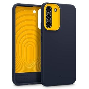 Caseology Galaxy S22 ケース TPU シリコン質感 PCシート カバー 耐久性 ナノポップ - ブルーベリーネイビー