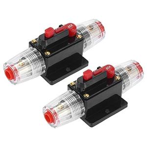 X AUTOHAUX サーキットブレーカー ヒューズホルダー インバーター カー手動リセット 80A 防