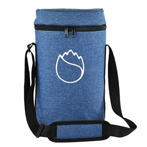 Freshore-ワインバッグワインキャリアは調節可能なストラップ付きのバッグ2本を断熱-ファッショナブルなデザインギフト カウボーイブルー Freshore-ワインバッグワインキャリアは調節可能なストラップ付きのバッグ2本を断熱-ファッショ 