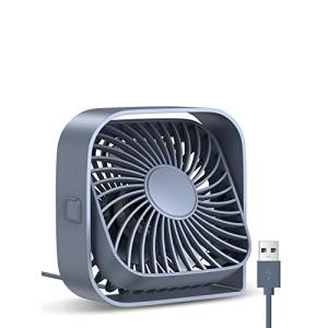 小型扇風機 USBミニ扇風機 卓上扇風機 強力な風量と静音動作付き 風量3段階調節