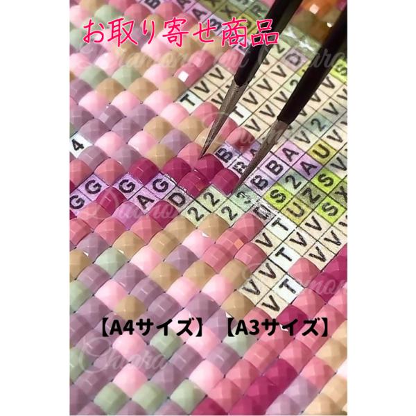 ダイヤモンドアートのダイヤモンドアート夢かわver. A4サイズ（21×29.7cm）・A3サイズ（...