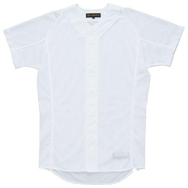 ZETT（ゼット） プロステイタスユニフォームシャツ（フロントオープンスタイル）BU505Fホワイト...