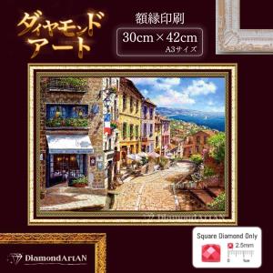AM-265 ダイヤモンドアート 風景 額縁印刷 四角 手芸 画材 初心者知育
