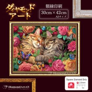 オーロラビーズ使用】AMAB-33 ダイヤモンドアート キット ネコ 黒猫