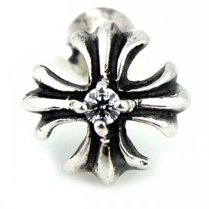 人気 メンズ レディース ブランド blackdia シルバー CZ クロス プラス スタッド ピアス 片耳 金 十字架 シルバー 925
