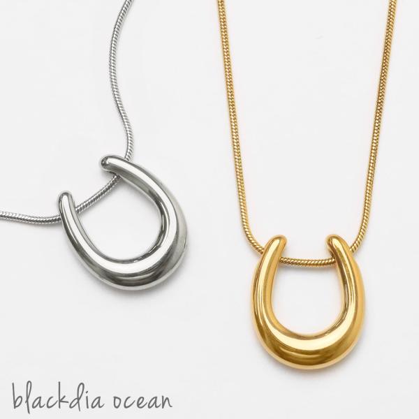 ネックレス チェーン レディース blackdia ocean ホースシュー ネックレス シンプル ...