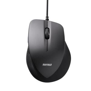 有線BlueLEDマウス 静音/5ボタンタイプ BSMBU19BK （ブラック）の商品画像