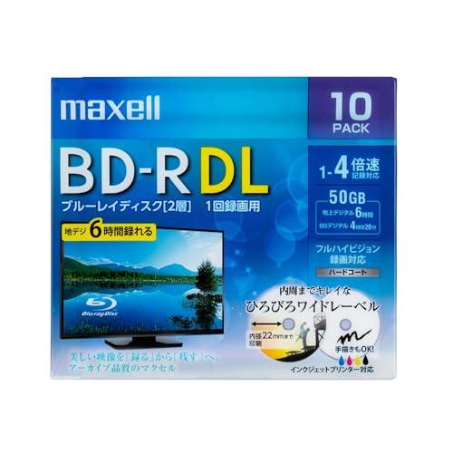マクセル(maxell) maxell 録画用 BD-R DL 標準260分 4倍速 ワイドプリンタ...