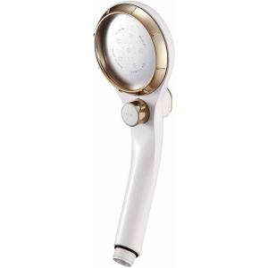 SANEI(サンエイ) アジャストシャワーヘッド 手元ボタンで勢い調節と一時止水 節水効果 ゴールド...