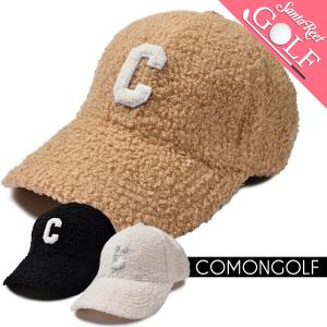 ゴルフ 帽子 ボア キャップ レディース ベージュ