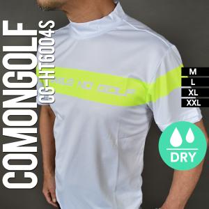 ゴルフウェア 半袖 春夏 モックネック ゴルフ モックネックシャツ ドライ素材 切替 夏用 トップス コモンゴルフ CG-HT6004S