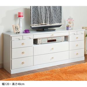 選べる引き出しいっぱいリビングボード サイドボード 6 幅1cm 高さ48cm 木製 ホワイト 白 Blusquare Org