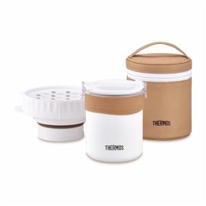 ご飯が炊ける弁当箱 ミニ炊飯器 ホワイト 1食分 ステンレス製魔法びん