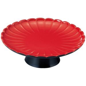 8寸 大安菊高月皿 和食器 朱 A 直径242 78mm 日本製 和食 レストラン 居酒屋 店舗 お店 代引不可