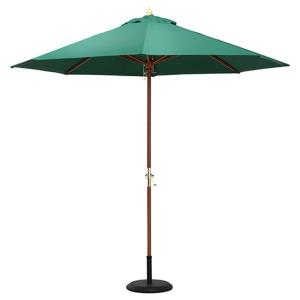 木製パラソル 幅270cm ポリエステル 天然木 270gr グリーン 屋外 アウトドア 正規品新品未使用品 ガーデニング 緑 組立品 代引不可