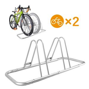 B121_b 2台タイプ 自転車ラック 平置き 複数台を省スペース保管