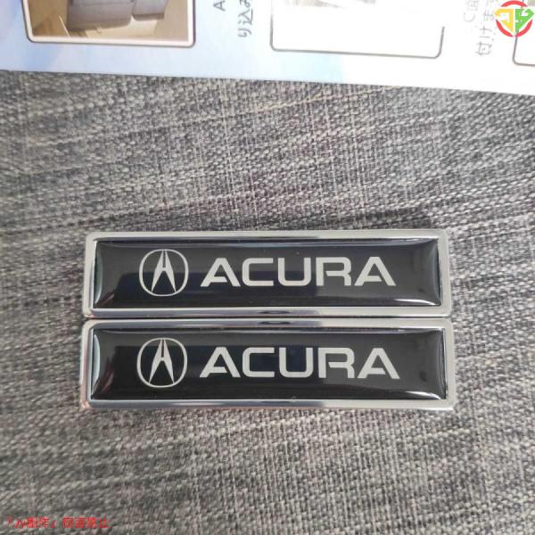 アキュラ Acura ロゴ リア サイド トランク エンブレム バッジ シルバー 2枚 メタルステッ...