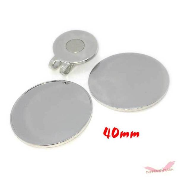 ゴルフ BIG マーカー 40mm ハットクリップセット 淵有り 淵無し デコ 素材