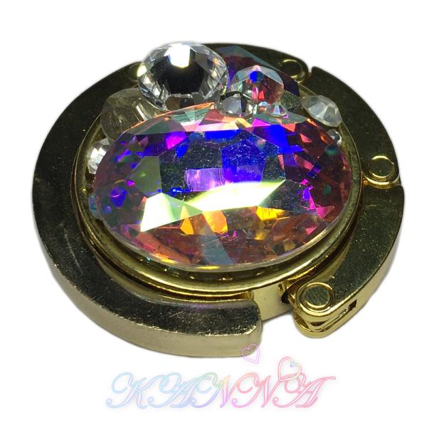 大粒ビジュー盛り バッグハンガー ゴールド by KANNA