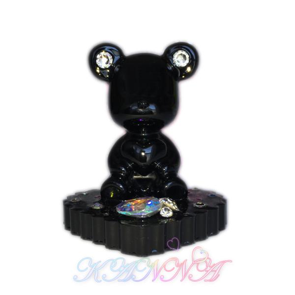 キラキラクリスタル♪ハートのクリスタルベア インテリア ブラック  by Kanna