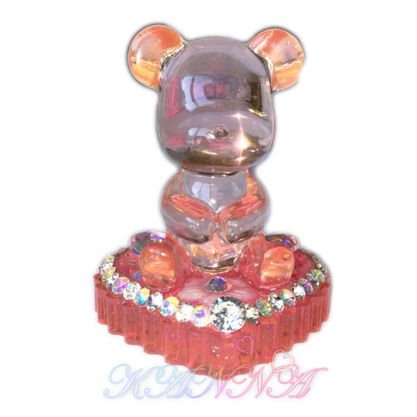 キラキラクリスタル♪ハートのクリスタルベア インテリア  ライトピンク  by Kanna