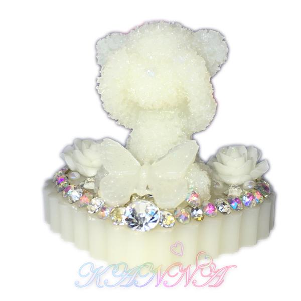 とってもラブブリーな目隠しベアインテリア  お出迎えオブジェ ホワイト by Kanna