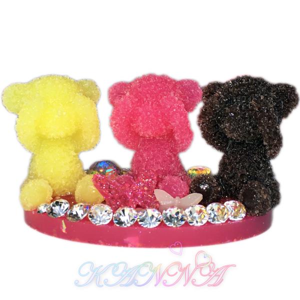 ラスト1個！ラブリー♪大人気3匹の目隠しベア メルヘン インテリア by Kanna