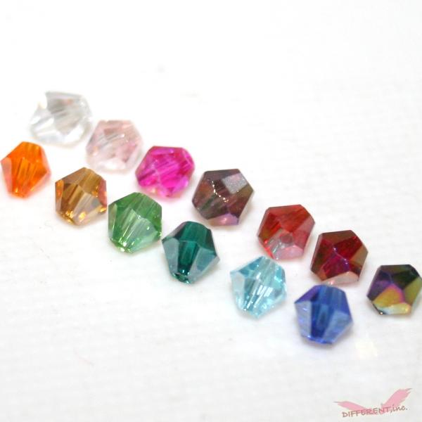 クリスタルAB ソロバンビーズ 4mm 1点から選べるカラー