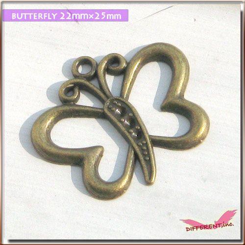金古美チャーム アート的な蝶々 22mm×25mm