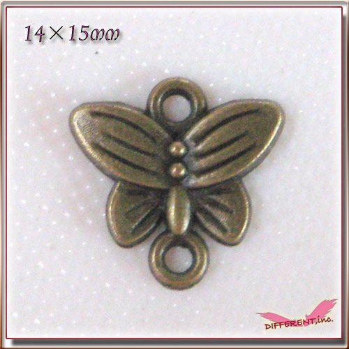 金古美チャーム 繋ぎに ミニ蝶々 14mm×15mm