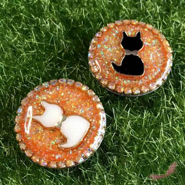 Cat シルエット ネコ ゴルフマーカー クリップ付