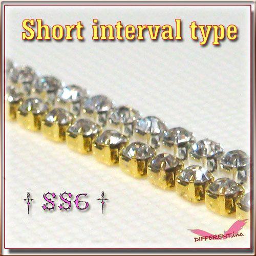 ダイヤレーン ss6 高品質ガラスラインストーン 2Color 20cm単位 Short inter...