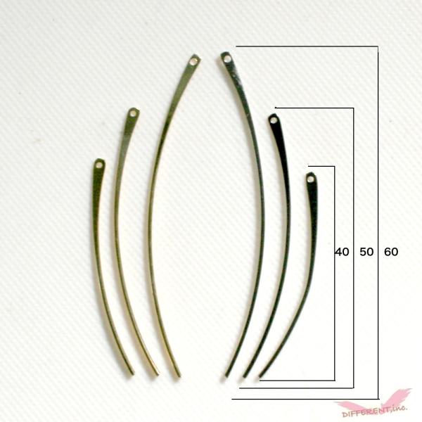 ピアス イヤリング パーツ スティックカーブパーツ 40mm