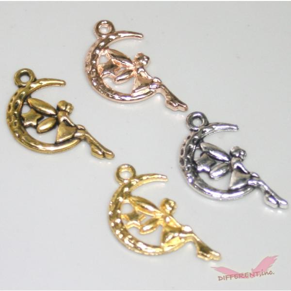 三日月と星に妖精 メルヘンチャーム