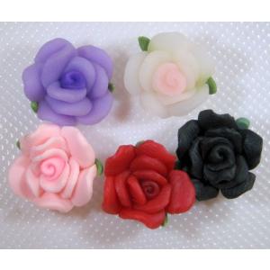 デコ電用 樹脂 【薔薇・ばら・バラ】12mm　5Color