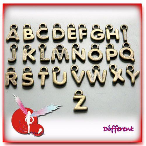 【アウトレット】チャームパーツ イニシャルパーツ A~Z